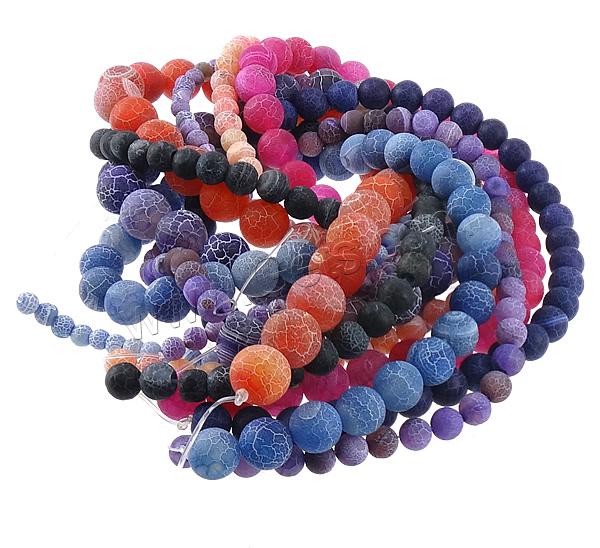 Natural Effloresce Agate Beads, Round, different size for choice & Customized, more colors for choice, Length:Approx 14 Inch, Sold By Strand