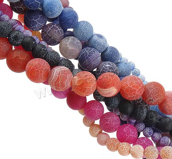 Natural Effloresce Agate Beads, Round, different size for choice & Customized, more colors for choice, Length:Approx 14 Inch, Sold By Strand