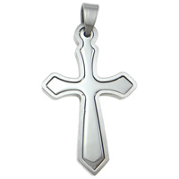 Stainless Steel Cross Pendants, original color Approx 