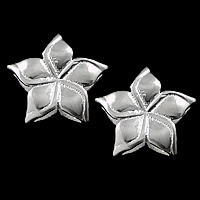 Perles plates en argent , argent sterling 925, fleur, Placage, à 5 pétales, plus de couleurs à choisir Environ Vendu par PC