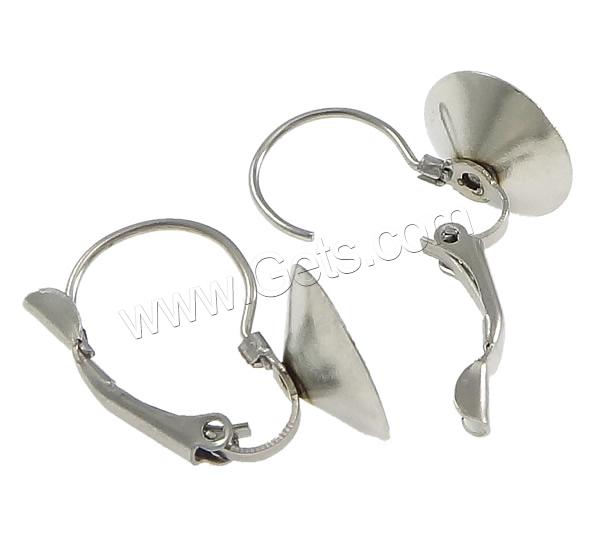 Stainless Steel Lever Back Earring Blank, different size for choice, original color, Sold By Pair