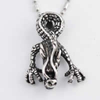 Stainless Steel Animal Pendants, 316L Stainless Steel, Dragon, blacken Approx 3-5mm 