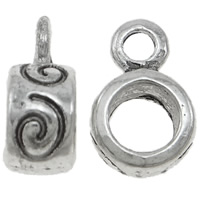 Zinc Alloy Bail Beads, Drum, plated Approx 2mm, Approx 