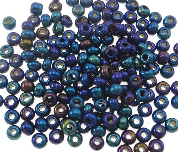 Perles en verres rocailles plaqués, perles de rocaille en verre, rondelle, Placage, normes différentes pour le choix, plus de couleurs à choisir, grade AAA, Trou:Environ 1-1.5mm, Vendu par sac