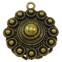pendentifs de fleur en alliage zinc, alliage de zinc, Placage, plus de couleurs à choisir, protéger l'environnement, sans nickel, plomb et cadmium Environ 2mm, Vendu par PC[