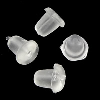 caoutchouc Barrel avec des puces d'oreille Nut, transparent Environ 0.8mm, Environ Vendu par sac