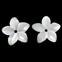 Natural White Shell Beads, Flower Approx 1mm 