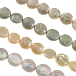 Coin Cultured Freshwater Pearl Beads