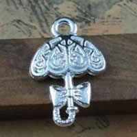 Zinc Alloy Tool Pendants, Umbrella, silver color plated, nickel, lead & cadmium free Approx 1.5-2.5mm 