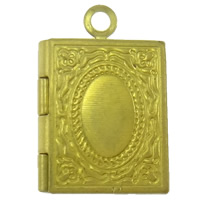 Brass Locket Pendants, Rectangle, plated Approx 1.5mm, Inner Approx 