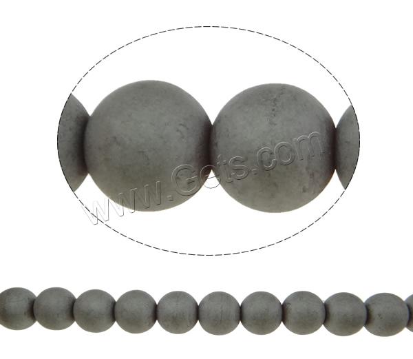 Las Perlas De Hematites Sin Magnético, Hematita no magnética, Esférico, diverso tamaño para la opción & glaseado, gris, agujero:aproximado 2mm, longitud:aproximado 15.7 Inch, Vendido por Sarta