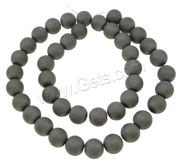 Las Perlas De Hematites Sin Magnético, Hematita no magnética, Esférico, diverso tamaño para la opción & glaseado, gris, agujero:aproximado 2mm, longitud:aproximado 15.7 Inch, Vendido por Sarta