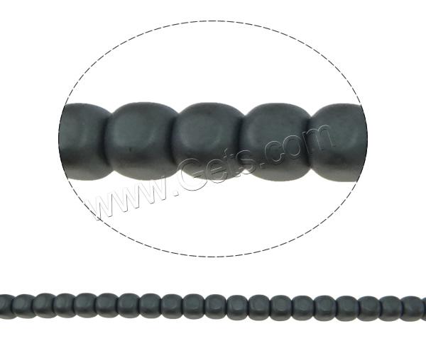 Las Perlas De Hematites Sin Magnético, Hematita no magnética, Cúbico, diverso tamaño para la opción & glaseado, Negro, agujero:aproximado 1mm, longitud:aproximado 15.7 Inch, Vendido por Sarta