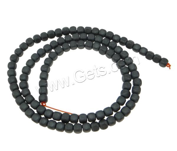 Las Perlas De Hematites Sin Magnético, Hematita no magnética, Cúbico, diverso tamaño para la opción & glaseado, Negro, agujero:aproximado 1mm, longitud:aproximado 15.7 Inch, Vendido por Sarta