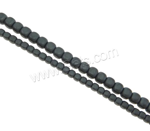 Las Perlas De Hematites Sin Magnético, Hematita no magnética, Cúbico, diverso tamaño para la opción & glaseado, Negro, agujero:aproximado 1mm, longitud:aproximado 15.7 Inch, Vendido por Sarta