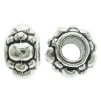 Abalorios de Aleación de Zinc en Forma Flor, chapado, más colores para la opción, 6x4mm, agujero:aproximado 2mm, aproximado 3300PCs/KG, Vendido por KG