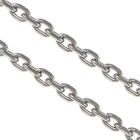 Stainless Steel Oval Chain, original color 