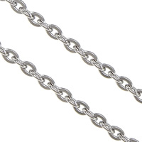 Stainless Steel Oval Chain, original color 