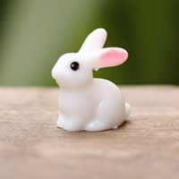 Décoration en plastique, lapin, blanc Vendu par sac