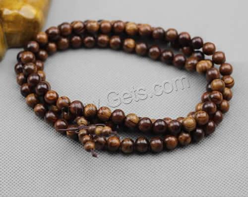 108 Abalorios Mala, Padauk negro, con Cuerda elástica de nylon, Esférico, longitud diferente para la opción & La joyería budista & diverso tamaño para la opción, 20Strandsfilamento/Grupo, Vendido por Grupo