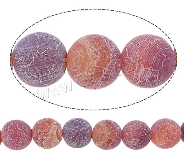 Natural Effloresce Agate Beads, Round, more sizes for choice, Hole:Approx 1-1.5mm, Length:Approx 14-15 Inch, Sold By Strand