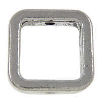 Zink Legierung Frame Perlen, Zinklegierung, Quadrat, plattiert, keine, 11x3mm, Bohrung:ca. 2mm, ca. 1000PCs/kg, verkauft von kg