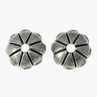 Zinc Alloy Bead Caps, Flower, plated nickel, lead & cadmium free Approx 1mm 