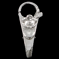 Sterling-Silber Karabinerverschluss , 925 Sterling Silber, plattiert, keine, 8.8x22.8x8.8mm, verkauft von PC