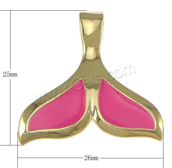 Эмаль латунь подвески, Латунь, Листок, Другое покрытие, эмаль, Много цветов для выбора, не содержит никель, свинец, 26x25x6mm, отверстие:Приблизительно 3x5mm, продается PC