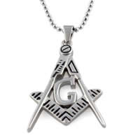 Stainless Steel Pendants, freemason jewelry & blacken Approx 2-7mm 