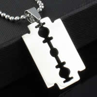 Stainless Steel Pendants, Razor Blade, original color Approx 2-7mm 