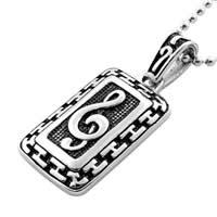 Stainless Steel Pendants, Rectangle, blacken Approx 2-7mm 