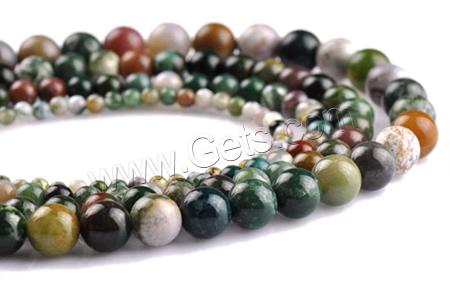 Natural Indian Agate Beads, Round, more sizes for choice, Length:Approx 15.5 Inch, Sold By Strand