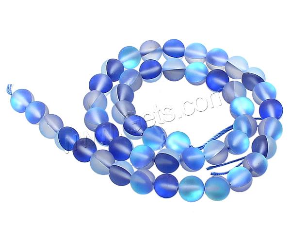 Glass Beads, Round, plated, different size for choice & frosted, Hole:Approx 1mm, Sold By Strand