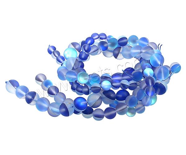 Glass Beads, Round, plated, different size for choice & frosted, Hole:Approx 1mm, Sold By Strand