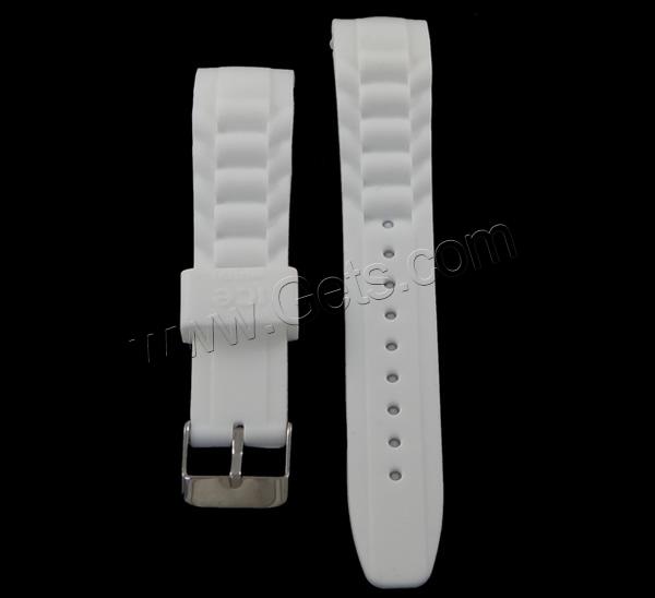 Silicone Watch Band, stainless steel buckle, different size for choice, more colors for choice, Length:Approx 7.5 Inch, Sold By Set