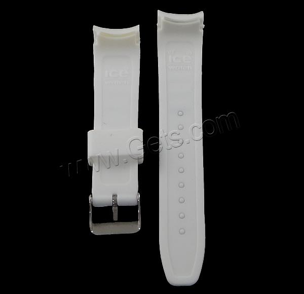 Silicone Watch Band, stainless steel buckle, different size for choice, more colors for choice, Length:Approx 7.5 Inch, Sold By Set