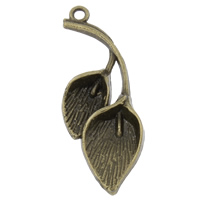 Pendentifs feuilles en alliage de zinc , Plaqué de couleur de bronze antique, protéger l'environnement, sans nickel, plomb et cadmium Environ 1.5mm, Environ Vendu par kg