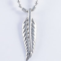 Titanium Steel Pendants, Leaf, original color Approx 3-5mm 