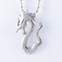 Titanium Steel Pendants, Dragon, original color Approx 3-5mm 