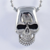 Titanium Steel Pendants, Skull, blacken Approx 10-15mm 