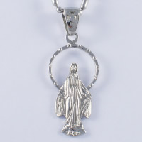 Pendentifs en titane, Acier titane, Vierge Marie, bijoux Christian, couleur originale Environ Vendu par PC