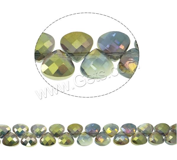 Imitation CRYSTALLIZED™ Crystal Beads, Triangle, colorful plated, different size for choice & faceted & imitation CRYSTALLIZED™ element crystal, more colors for choice, Hole:Approx 1mm, Length:Approx 14 Inch, Sold By Strand