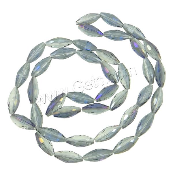 Imitation CRYSTALLIZED™ perles ovales, cristal, Placage coloré, normes différentes pour le choix & facettes & imitation de cristal CRYSTALLIZED™, plus de couleurs à choisir, Trou:Environ 1mm, Longueur:Environ 27.5 pouce, Vendu par brin