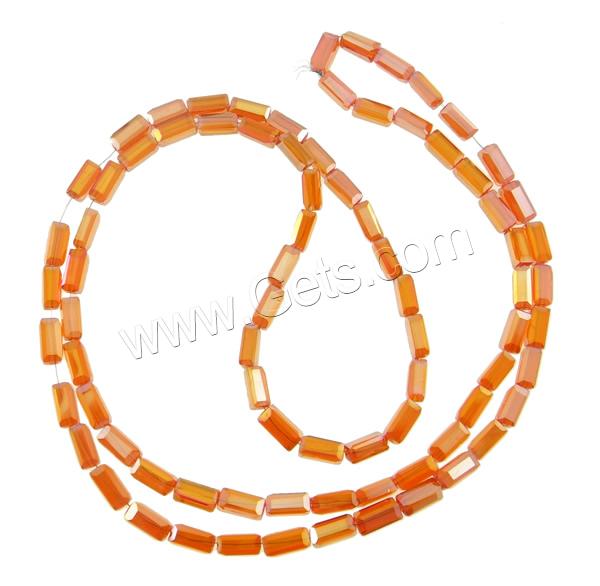 Imitation CRYSTALLIZED™ Crystal Beads, Rectangle, colorful plated, different size for choice & faceted & imitation CRYSTALLIZED™ element crystal, more colors for choice, Hole:Approx 1mm, Length:Approx 21 Inch, Sold By Strand