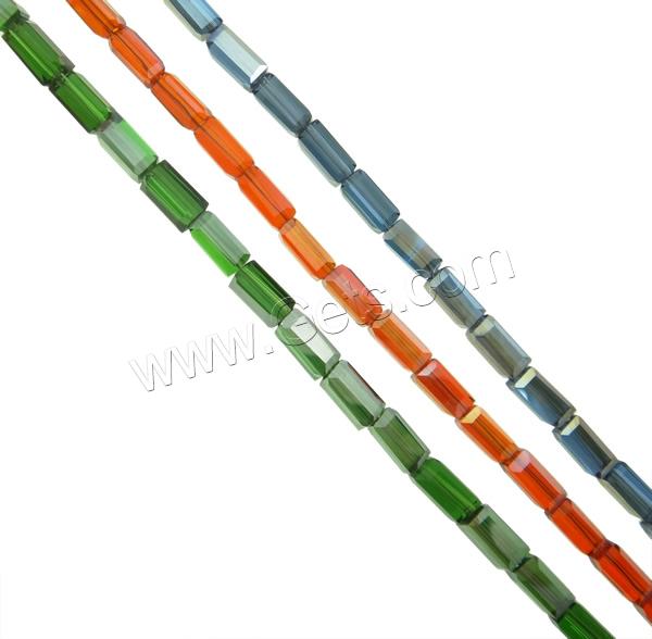 Imitation CRYSTALLIZED™ Crystal Beads, Rectangle, colorful plated, different size for choice & faceted & imitation CRYSTALLIZED™ element crystal, more colors for choice, Hole:Approx 1mm, Length:Approx 21 Inch, Sold By Strand