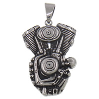 Stainless Steel Pendants, 316L Stainless Steel, blacken Approx 3-5mm 