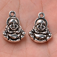 Character Shaped Zinc Alloy Pendants, Buddha, antique silver color plated, nickel, lead & cadmium free Approx 2.5mm 