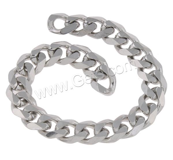 Stainless Steel Curb Chain, different size for choice, original color, 100m/Lot, Sold By Lot