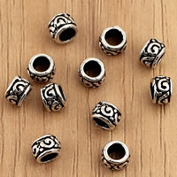 Bali Sterling Silber Perlen, Thailand, Rondell, 4.7x3.6mm, Bohrung:ca. 2.5mm, 100PCs/Tasche, verkauft von Tasche